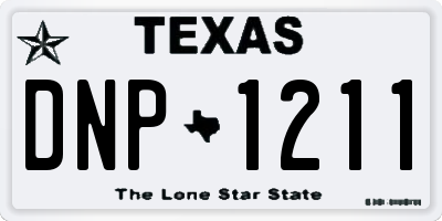 TX license plate DNP1211