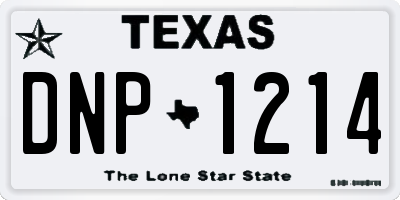 TX license plate DNP1214
