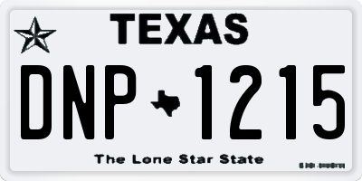 TX license plate DNP1215