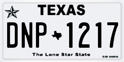 TX license plate DNP1217