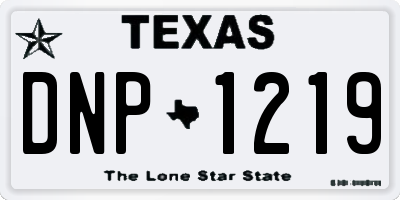 TX license plate DNP1219