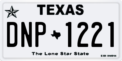 TX license plate DNP1221