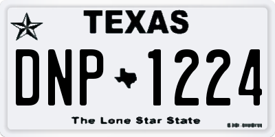 TX license plate DNP1224