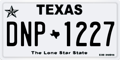 TX license plate DNP1227