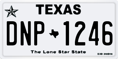 TX license plate DNP1246