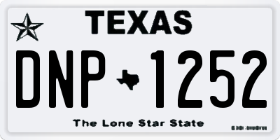 TX license plate DNP1252