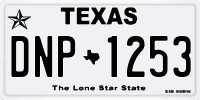 TX license plate DNP1253