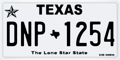 TX license plate DNP1254