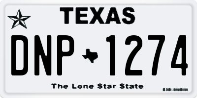 TX license plate DNP1274