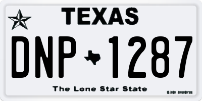 TX license plate DNP1287