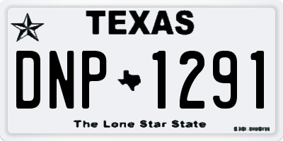 TX license plate DNP1291