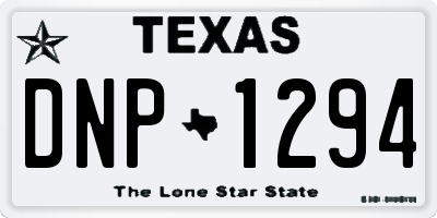 TX license plate DNP1294