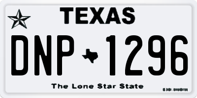 TX license plate DNP1296