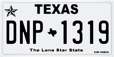 TX license plate DNP1319