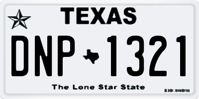 TX license plate DNP1321