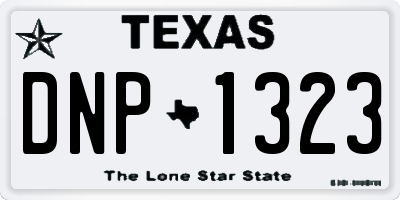 TX license plate DNP1323