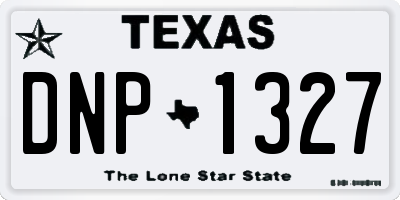 TX license plate DNP1327