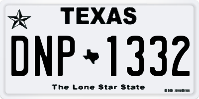 TX license plate DNP1332