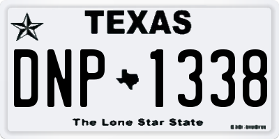 TX license plate DNP1338
