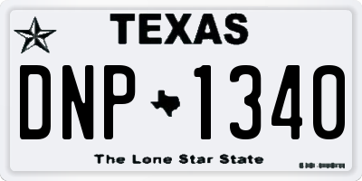 TX license plate DNP1340