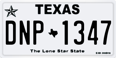 TX license plate DNP1347