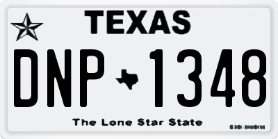 TX license plate DNP1348