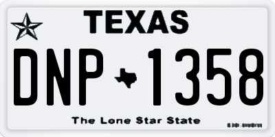 TX license plate DNP1358