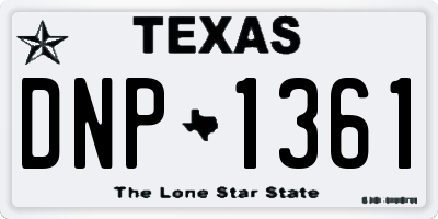 TX license plate DNP1361