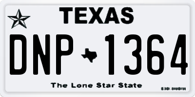 TX license plate DNP1364