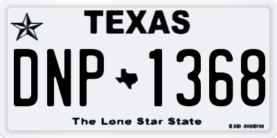 TX license plate DNP1368