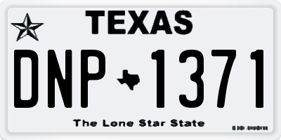 TX license plate DNP1371