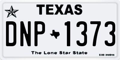 TX license plate DNP1373