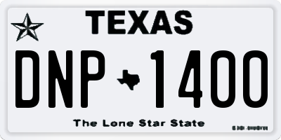 TX license plate DNP1400