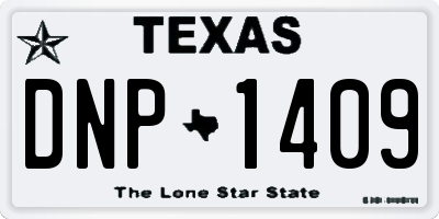 TX license plate DNP1409