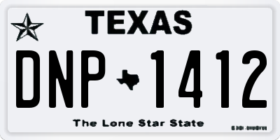 TX license plate DNP1412