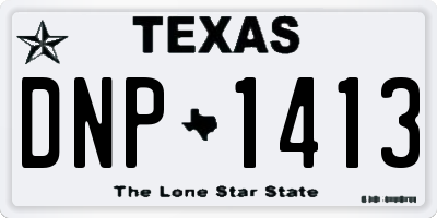 TX license plate DNP1413
