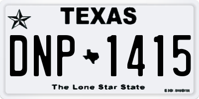 TX license plate DNP1415