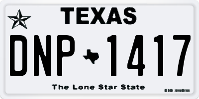 TX license plate DNP1417
