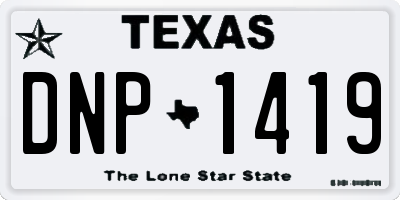 TX license plate DNP1419
