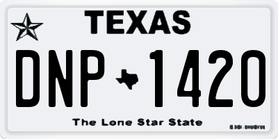 TX license plate DNP1420
