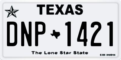 TX license plate DNP1421