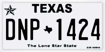 TX license plate DNP1424