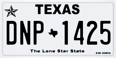 TX license plate DNP1425