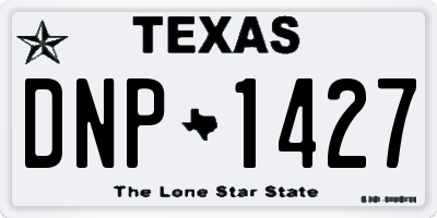 TX license plate DNP1427