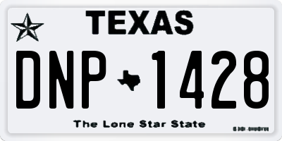 TX license plate DNP1428
