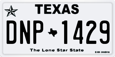 TX license plate DNP1429