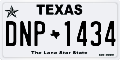 TX license plate DNP1434