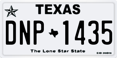 TX license plate DNP1435