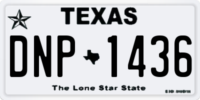 TX license plate DNP1436