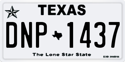 TX license plate DNP1437